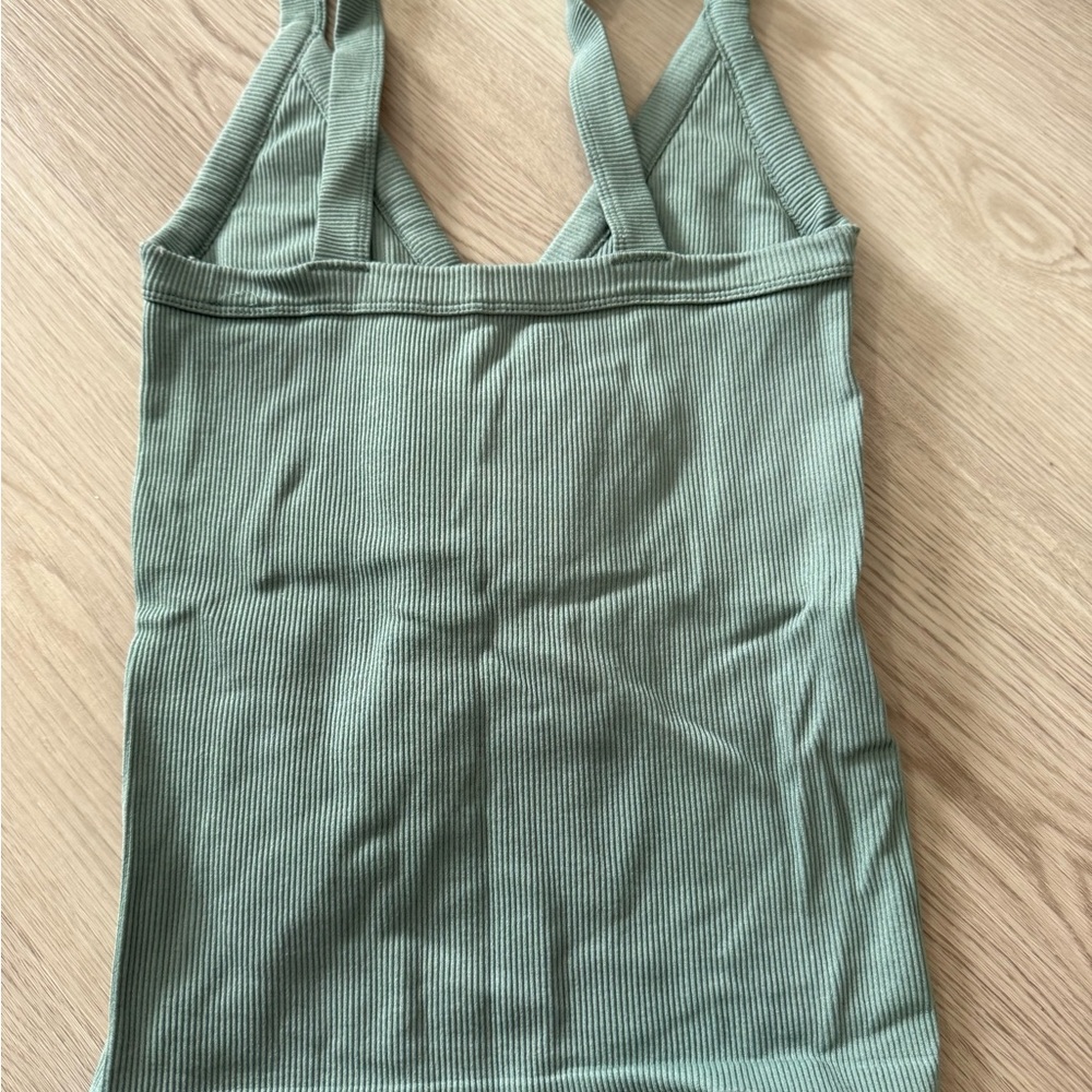 Forever 21 Teal Ribbed Top - Picture 2 of 3